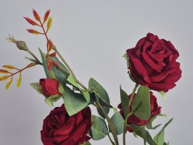 Vara 5 rosas flores artificiales 0225